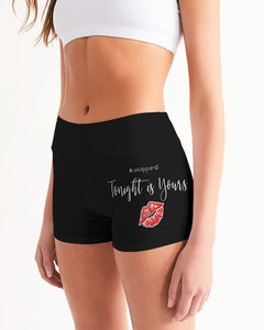TONIGHT IS YOURS Women's Mid-Rise Yoga Shorts