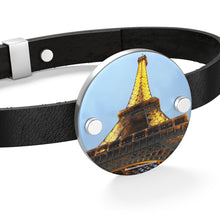 Load image into Gallery viewer, Eiffel Tower Leather Bracelet