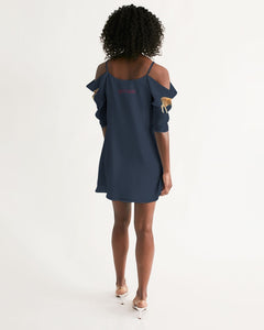 Future Bison Women's Open Shoulder A-Line Dress