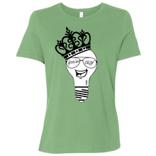 Load image into Gallery viewer, Genius Child (b/w grin)  Ladies&#39; Relaxed Jersey Short-Sleeve T-Shirt