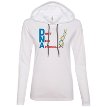 Load image into Gallery viewer, DNA - Don&#39;t Need Approval Ladies&#39; LS T-Shirt Hoodie