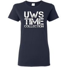 Load image into Gallery viewer, UWS Time Collection logo! White print Ladies T-Shirt