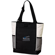 Load image into Gallery viewer, YOUNG PRODUCERS Colorblock Zipper Tote Bag