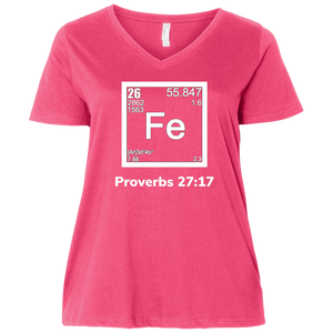 Fe-Provebrs Ladies' Curvy V-Neck T-Shirt