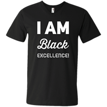 Load image into Gallery viewer, I AM BLACK EXCELLENCE Men&#39;s Printed V-Neck T-Shirt