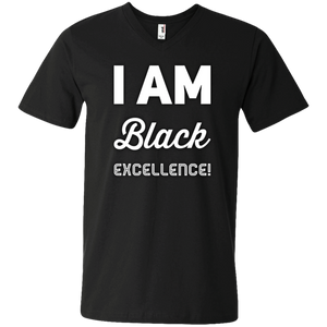 I AM BLACK EXCELLENCE Men's Printed V-Neck T-Shirt