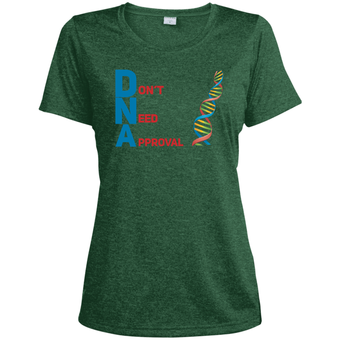 Load image into Gallery viewer, DNA - Don't Need Approval Ladies' Heather Dri-Fit Moisture-Wicking T-Shirt