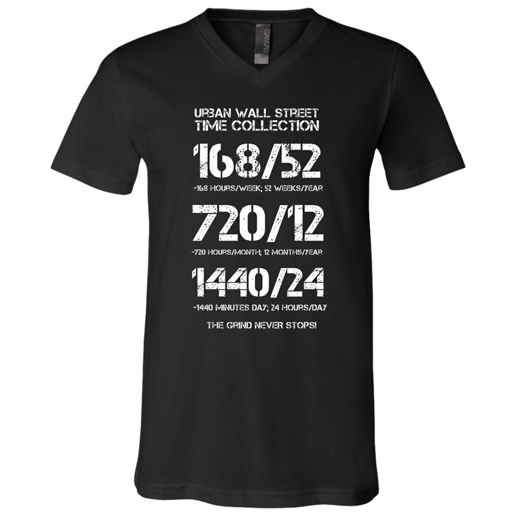 UWS Time Collection Unisex Jersey SS V-Neck T-Shirt