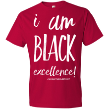 Load image into Gallery viewer, I AM BLACK EXCELLENCE Youth Lightweight T-Shirt 4.5 oz