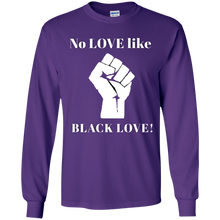 Load image into Gallery viewer, BLACK LOVE Gildan Youth LS T-Shirt