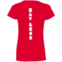 Load image into Gallery viewer, SAY LESS... (vertical back) Ladies&#39; Fine Jersey T-Shirt