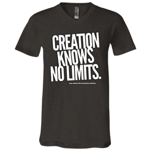 "Creation Knows No Limits" Unisex Jersey SS V-Neck T-Shirt