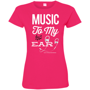 "Music To My Ear..." Ladies' Fine Jersey T-Shirt