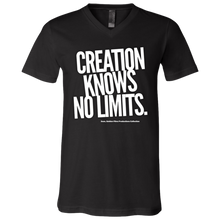 Load image into Gallery viewer, &quot;Creation Knows No Limits&quot; Unisex Jersey SS V-Neck T-Shirt