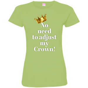 NO NEED TO ADJUST MY CROWN Ladies' Fine Jersey T-Shirt