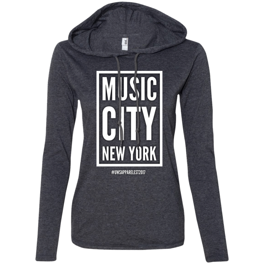 MUSIC CITY NEW YORK Ladies' LS T-Shirt Hoodie