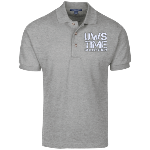UWS TIME COLLECTION logo (white print) Port Authority Cotton Pique Knit Polo