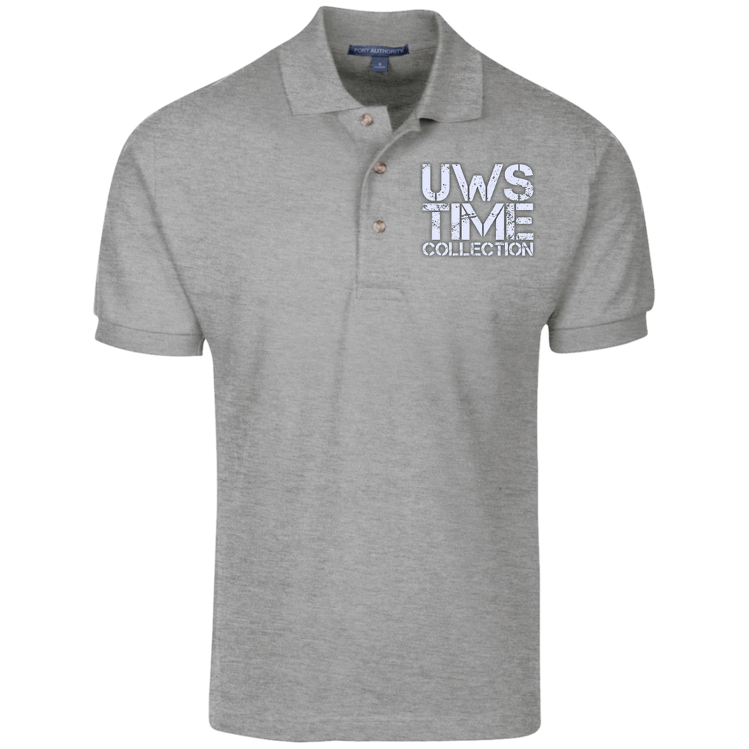 UWS TIME COLLECTION logo (white print) Port Authority Cotton Pique Knit Polo