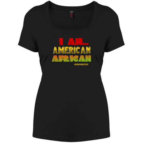 I AM AMERICAN AFRICAN Women's Perfect Scoop Neck Tee