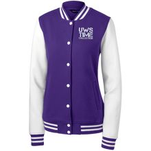 Load image into Gallery viewer, UWS TIME COLLECTION Ladies&#39; Fleece Letterman Jacket