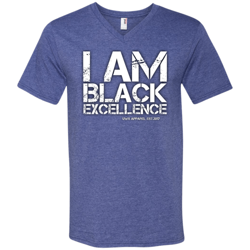 I AM BLACK EXCELLENCE Men's Printed V-Neck T-Shirt