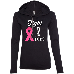 Fight 2 Live (Cancer Survivor) Ladies' LS T-Shirt Hoodie