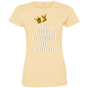 NO NEED TO ADJUST MY CROWN Ladies' Fine Jersey T-Shirt