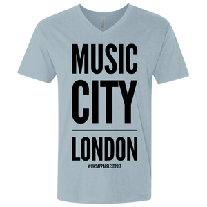 MUSIC CITY LONDON Men's Premium Fitted SS V-Neck
