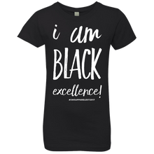 Load image into Gallery viewer, I AM BLACK EXCELLENCE Girls&#39; Princess T-Shirt