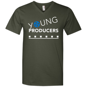 YOUNG PRODUCERS Men's Printed V-Neck T-Shirt