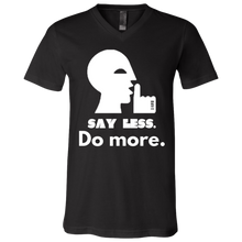 Load image into Gallery viewer, SAY LESS... Unisex Jersey SS V-Neck T-Shirt