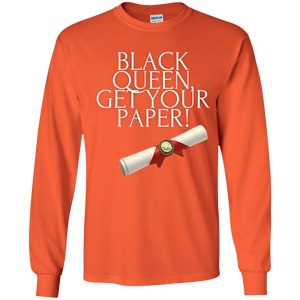 Black Queen Get Your Paper  Youth LS T-Shirt