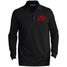 Load image into Gallery viewer, I Am Black Excellence Men&#39;s EZCotton™ LS Polo
