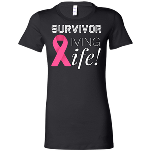 "Survivor Living Life" (Cancer Survivor) Ladies' Favorite T-Shirt
