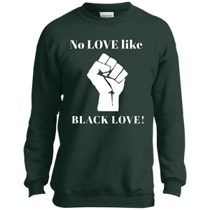 BLACK LOVE Port and Co. Youth Crewneck Sweatshirt