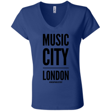 Load image into Gallery viewer, MUSIC CITY LONDON Ladies&#39; Jersey V-Neck T-Shirt
