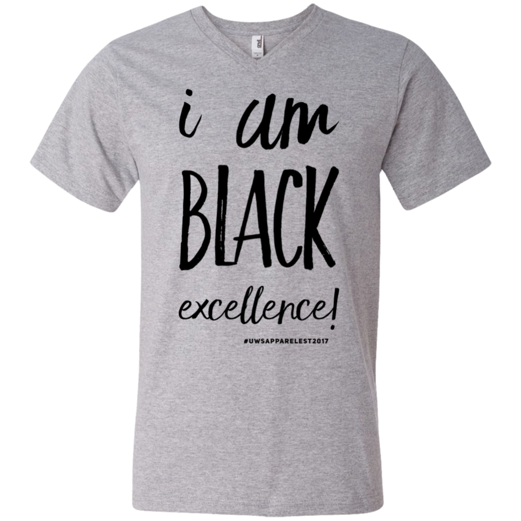 I AM BLACK EXCELLENCE Men's Printed V-Neck T-Shirt