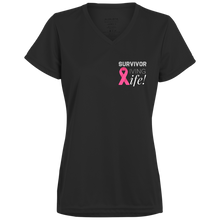 Load image into Gallery viewer, &quot;Survivor Living Life&quot; Ladies&#39; Wicking T-Shirt