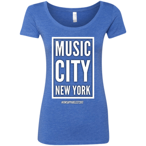 MUSIC CITY NEW YORK Ladies' Triblend Scoop