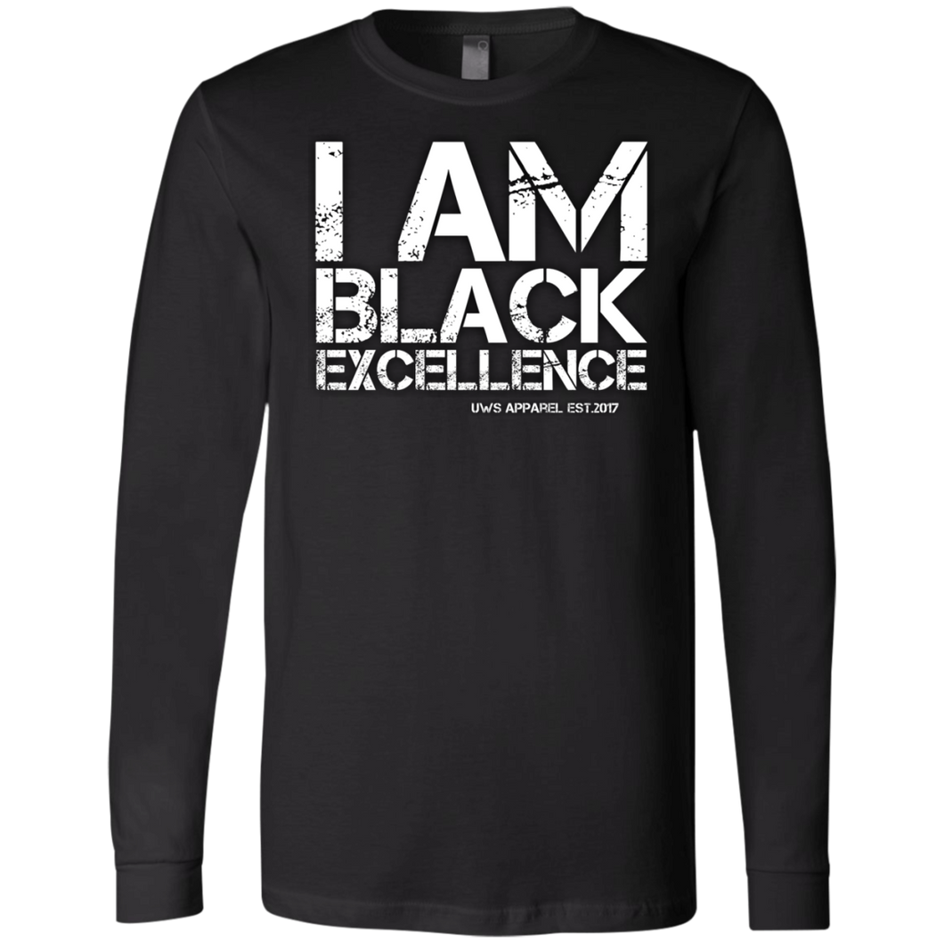 I AM BLACK EXCELLENCE Men's Jersey LS T-Shirt
