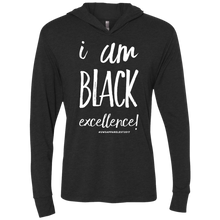 Load image into Gallery viewer, I AM BLACK EXCELLENCE Unisex Triblend LS Hooded T-Shirt