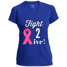 Load image into Gallery viewer, &quot;Fight 2 Live&quot;  Ladies&#39; Performance T-Shirt