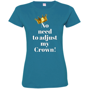 NO NEED TO ADJUST MY CROWN Ladies' Fine Jersey T-Shirt