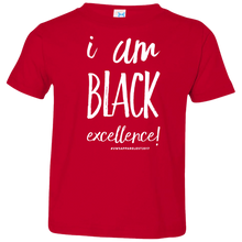 Load image into Gallery viewer, I AM BLACK EXCELLENCE Toddler Jersey T-Shirt