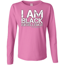 Load image into Gallery viewer, I AM BLACK EXCELLENCE Ladies&#39; LS Cotton T-Shirt