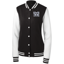 Load image into Gallery viewer, UWS TIME COLLECTION Ladies&#39; Fleece Letterman Jacket