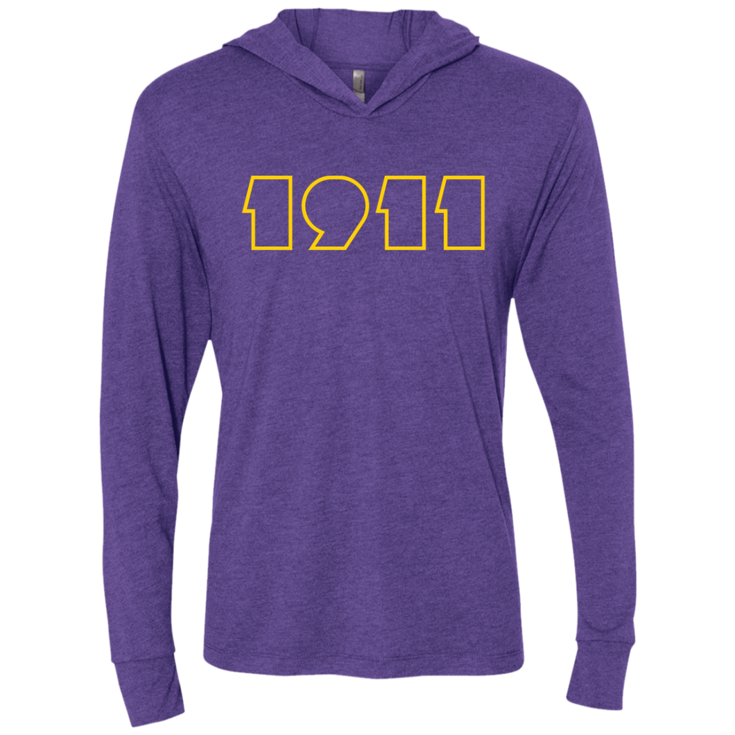 1911 Unisex Triblend LS Hooded T-Shirt