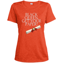 Load image into Gallery viewer, Black Queen Get Your Paper  Ladies&#39; Heather Dri-Fit Moisture-Wicking T-Shirt