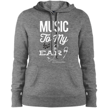 Load image into Gallery viewer, &quot;Music To My Ear...&quot; Ladies&#39; Pullover Hooded Sweatshirt