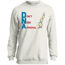 Load image into Gallery viewer, DNA - Don&#39;t Need Approval Youth Crewneck Sweatshirt